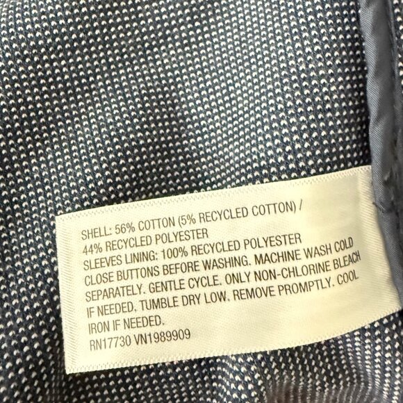 Goodfellow & Co Mens Tall L Blue Blazer Jacket Cotton/Polyester Blend Button Clo - Picture 3 of 11